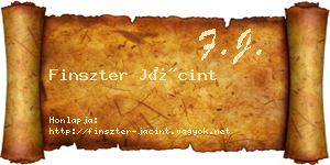 Finszter Jácint névjegykártya